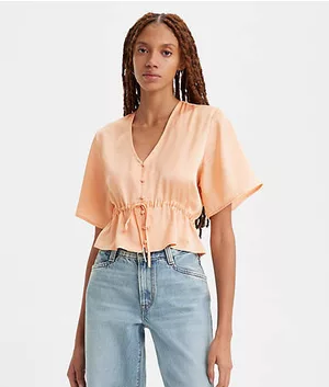 levis lindy ss blouse almond cream levis lindy ss blouse almond cream